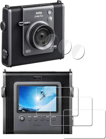 زجاج مقسّر لـ Fujifilm Instax Wide Screen Screens [3pcs+1hand Lanyard] ، وكاميرا أفلام فورية واسعة من الصلابة الزجاجية 9H ، مضادة للقرعة ، مضادة للبوب. in Kuwait