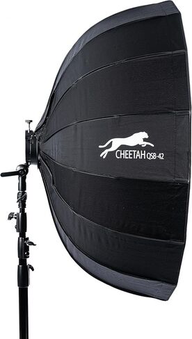 CHEETAH Stand QSB -42 Softbox (Bowens) W/Egg Crate Grid و Skup Sytre -Style Sofbox - متوافق مع Bowens ، Godox ، Profoto ، Alienbees ، Glow ، Elinchrom ، Flashpoint Strobes in Kuwait