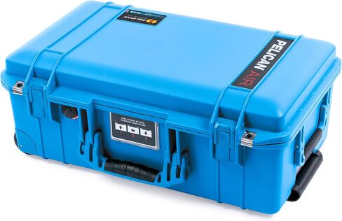ColorCase Pelican Air 1535 Carry-on Case Electric Blue - Medium Size Waterproof Case with TrekPak Divider System & Mesh Lid Organizer - Red Handles & Latches in Saudi Arabia