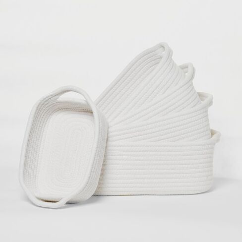 Storage Basket Set – 5-Piece Baskets for Organizing Home, Shelves, Nursery, Bathroom, Dog Toys, Small to Large Decorative Baskets – Off White in Saudi Arabia