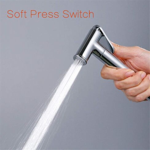 Faucets Matte Black & Chrome BathroomSprayer Kit, Solid Brass Hot and Cold Mixer Wall MountedFaucet,Chrome(Chrome) in Saudi Arabia