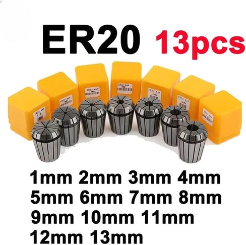 ER11 ER16 ER20 ER25 Collet Chuck Set 1-16mm Spring Collet For Machining Center Engraving Machine Lathe Mill Tool ER Collet(ER25 10pcs (1-16mm)) in Saudi Arabia