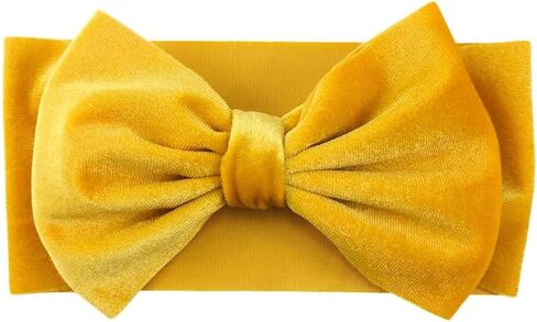 طفلة الطفلة 7 '' ناعمة كبيرة Bowknot Velvet Velvet Toddler Hairband for Photography Travel Party Fortival in Kuwait