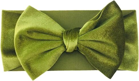 طفلة الطفلة 7 '' ناعمة كبيرة Bowknot Velvet Velvet Toddler Hairband for Photography Travel Party Fortival in Kuwait