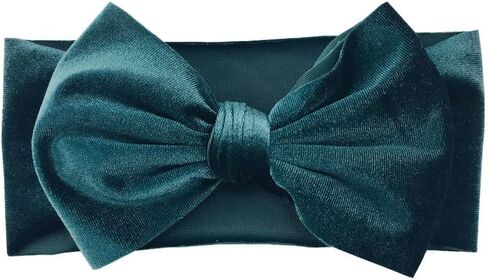 طفلة الطفلة 7 '' ناعمة كبيرة Bowknot Velvet Velvet Toddler Hairband for Photography Travel Party Fortival in Kuwait