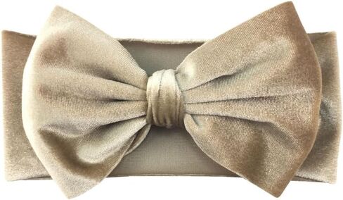 طفلة الطفلة 7 '' ناعمة كبيرة Bowknot Velvet Velvet Toddler Hairband for Photography Travel Party Fortival in Kuwait