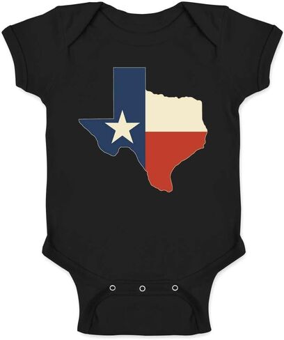 Pop Threads Texas Flag Lone Star State Map Retro Proud Texan Baby Toddler Kids Girl Boy T-Shirt in Kuwait