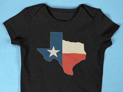 Pop Threads Texas Flag Lone Star State Map Retro Proud Texan Baby Toddler Kids Girl Boy T-Shirt in Kuwait