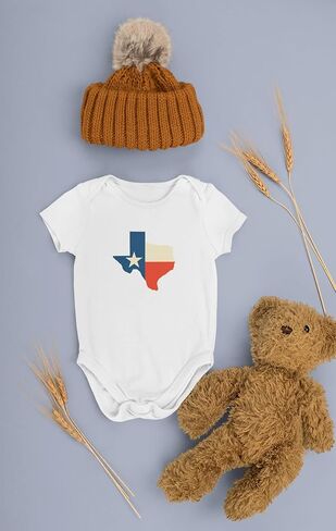 Pop Threads Texas Flag Lone Star State Map Retro Proud Texan Baby Toddler Kids Girl Boy T-Shirt in Kuwait