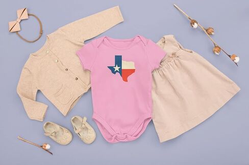 Pop Threads Texas Flag Lone Star State Map Retro Proud Texan Baby Toddler Kids Girl Boy T-Shirt in Kuwait