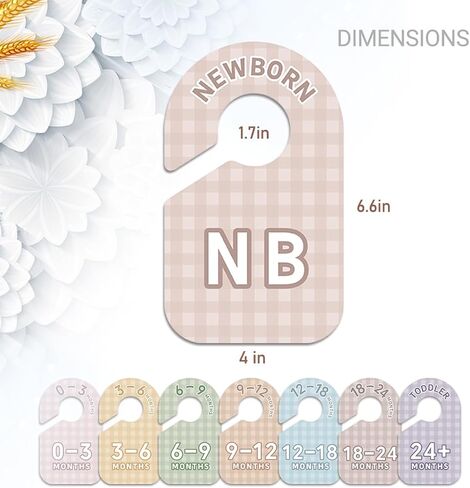 Baby Clothes Dividers for Closet,Beautiful Double-Sided Clothes Organizer for Boy & Girl Nursery,from Newborn to 24 Months. (Multi-Colored) in Saudi Arabia