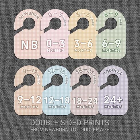 Baby Clothes Dividers for Closet,Beautiful Double-Sided Clothes Organizer for Boy & Girl Nursery,from Newborn to 24 Months. (Multi-Colored) in Saudi Arabia