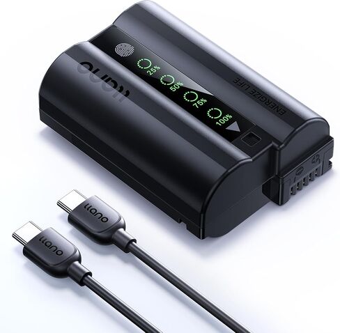 llano Aurora USB-C DMW-BLK22 Battery 2600mAh for Panasonic Lumix S5II, S5, S5IIX, GH6, GH5 II, S5M2, S5M2X, GH5M2, DC-S9, DC-G9II, DC-S5, DC-S5-II Cameras, Instant Power Display, 3H Full Charged in Saudi Arabia