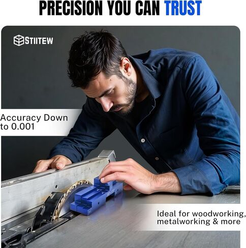 Setup Blocks Woodworking Tools – 7 PCS Aluminum Router Table Setup Bars, Height Gauge Block Set for Router Table & Table Saw Accessories, Precision Router Depth Gauge, Woodworking Set-Up Blocks (Blue) in Saudi Arabia