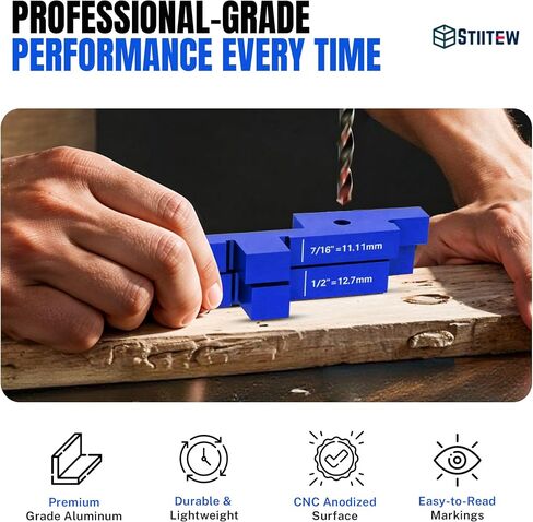 Setup Blocks Woodworking Tools – 7 PCS Aluminum Router Table Setup Bars, Height Gauge Block Set for Router Table & Table Saw Accessories, Precision Router Depth Gauge, Woodworking Set-Up Blocks (Blue) in Saudi Arabia