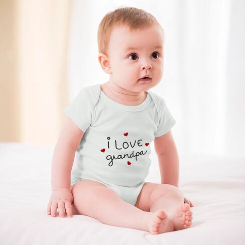 I Love Grandpa Newborn Outfits for Baby Boy Girls Short Sleeve Infant Romper Baby Clothes in Saudi Arabia
