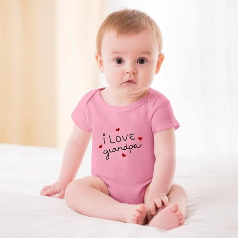 I Love Grandpa Newborn Outfits for Baby Boy Girls Short Sleeve Infant Romper Baby Clothes in Saudi Arabia
