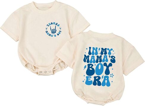 Personalized Mama's Boy Baby Romper, Baby Boy Mamas Boy Outfit, Mothers Day Baby Boy Outfit, Mamas Boy Baby in Saudi Arabia