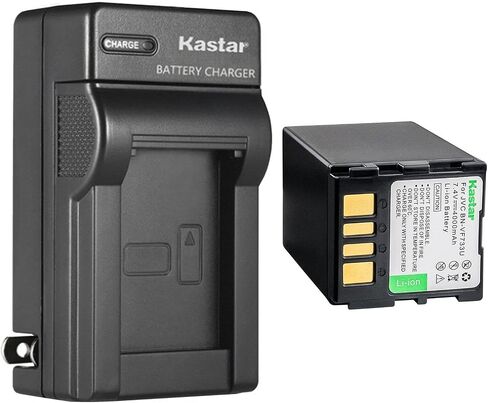 Kastar AC Wall Battery Charger Replacement for JVC GR-D350AG GR-D350AH GR-D350E GR-D350EK GR-D350ER GR-D350EX GR-D350EZ GR-D350U GR-D350US GR-D351 GR-D239 GR-D239AH GR-D239EX GR-D239EY in Kuwait