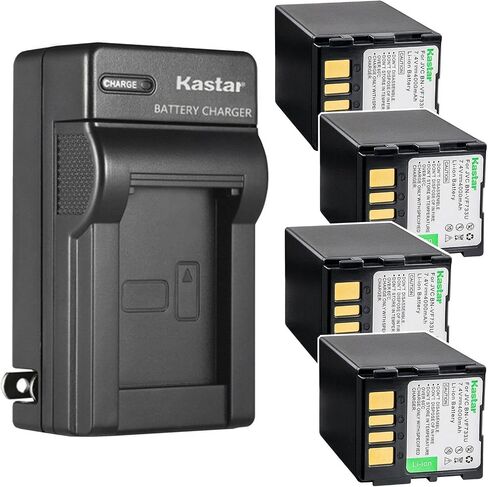 Kastar AC Wall Battery Charger Replacement for JVC GR-D350AG GR-D350AH GR-D350E GR-D350EK GR-D350ER GR-D350EX GR-D350EZ GR-D350U GR-D350US GR-D351 GR-D239 GR-D239AH GR-D239EX GR-D239EY in Kuwait