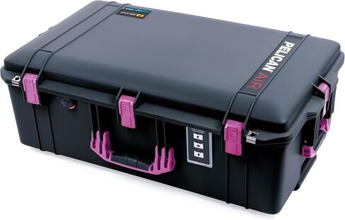 ColorCase Pelican 1595 Case Black - Large Sized Waterproof Case with TrekPak Divider System & Combo Pouch Lid Organizer- Blue Handles & Latches in Kuwait