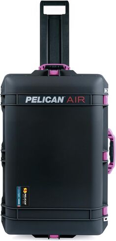 ColorCase Pelican 1595 Case Black - Large Sized Waterproof Case with TrekPak Divider System & Combo Pouch Lid Organizer- Blue Handles & Latches in Kuwait