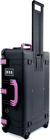 ColorCase Pelican 1595 Case Black - Large Sized Waterproof Case with TrekPak Divider System & Combo Pouch Lid Organizer- Blue Handles & Latches in Kuwait