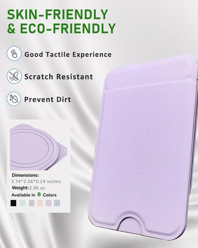 Phone Stand, Magnetic Phone Tripod, Eco-Friendly & Stain-Resistant Leather, Angle Adjustment & Strong Magnet Tripod for iPhone 16/15/14/13/12 (Included Metal Ring)-Purple in Saudi Arabia