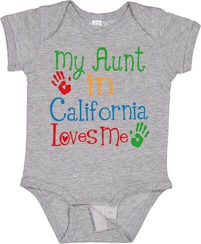 inktastic My Aunt in California Loves Me Baby Bodysuit in Saudi Arabia