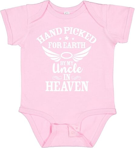 inktastic Handpicked for Earth By My Uncle in Heaven with Angel Baby Bodysuit in Saudi Arabia