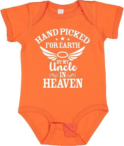 inktastic Handpicked for Earth By My Uncle in Heaven with Angel Baby Bodysuit in Saudi Arabia