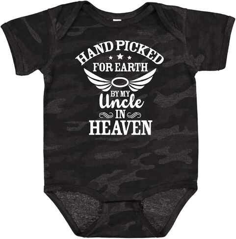 inktastic Handpicked for Earth By My Uncle in Heaven with Angel Baby Bodysuit in Saudi Arabia