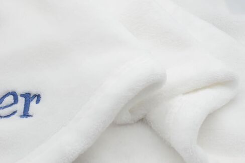 Soft White Baby Blanket - Personalized with Baby’s Name and Cute Moon and Bear in Saudi Arabia