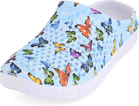 Comfort Trends Slip-On Casual Medical EVA Clogs, Colorful Butterfly Womens' Comfort Ventilated Breathable Everyday Shoes Garden EVA Clogs in Saudi Arabia