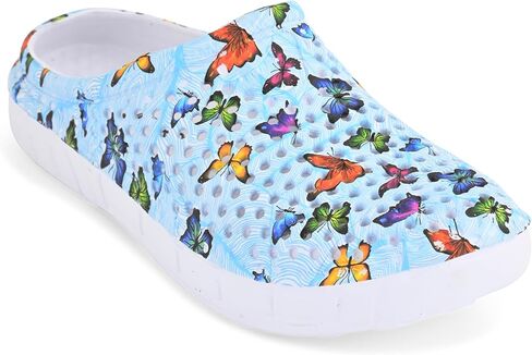 Comfort Trends Slip-On Casual Medical EVA Clogs, Colorful Butterfly Womens' Comfort Ventilated Breathable Everyday Shoes Garden EVA Clogs in Saudi Arabia