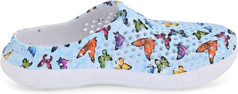 Comfort Trends Slip-On Casual Medical EVA Clogs, Colorful Butterfly Womens' Comfort Ventilated Breathable Everyday Shoes Garden EVA Clogs in Saudi Arabia
