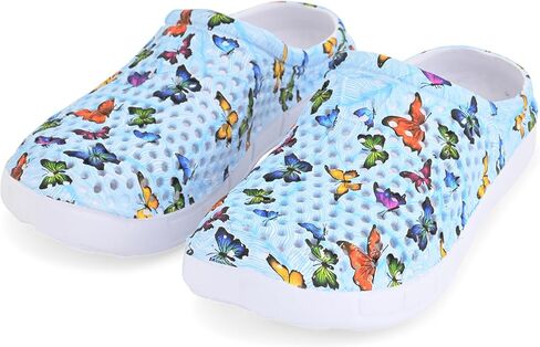 Comfort Trends Slip-On Casual Medical EVA Clogs, Colorful Butterfly Womens' Comfort Ventilated Breathable Everyday Shoes Garden EVA Clogs in Saudi Arabia