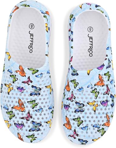Comfort Trends Slip-On Casual Medical EVA Clogs, Colorful Butterfly Womens' Comfort Ventilated Breathable Everyday Shoes Garden EVA Clogs in Saudi Arabia