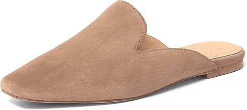 Anthony Veer Lara Suede Flat Mule for Women | Handcrafted in Italian Suede | Ortholite Bedded Insoles | Square Toe & Rubber Heel in Saudi Arabia