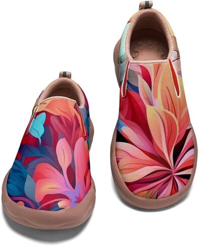 Women's Painted Travel Loafers Slip On Sneakers Casual Comfortable Walking Lightweight Nurse Shoes in Saudi Arabia