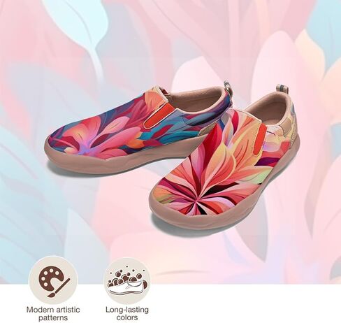 Women's Painted Travel Loafers Slip On Sneakers Casual Comfortable Walking Lightweight Nurse Shoes in Saudi Arabia