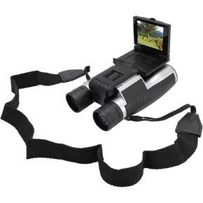 12x32 Binoculars with Camera 2.4in Display 48MP 2.5K Video Photo Recorder 8X Digital Zoom Digital Binoculars for Bird Watching with Storage Card (128GB)