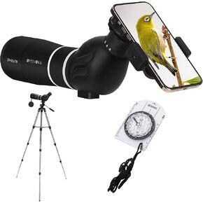Spotting Scopes,20-65x70 HD Telescopes with Adjustable Tripod,Telescopio Phone Adapter and Telescope Storage Bag,BAK4 FMC Telescopio Lens,Spotting Scopes for Target Shooting,Hunting,etc.