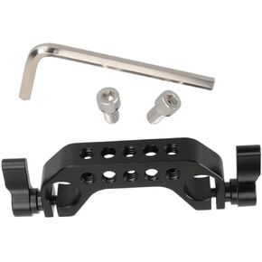 Tubes Clamp 15mm Aluminum Alloy Double Hole Tube Clamp Rails Connectors for Rails Rod Systems Shoulder Mount Rigs