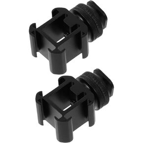 2Sets Hot Shoe Base Adapter Kit for Camera Accessories Head Mount for Light and Microphone Lightweight and Portable Video Light Adapter for DSLR