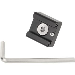 3/8in-16 Cold Shoe Mount Adapter with Locating Pins Set for Photography Equipment from Durability Aluminum Alloy