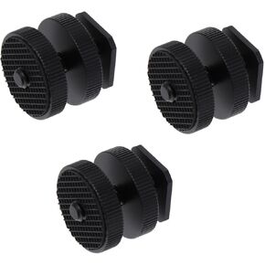 3pcs Hot Shoe Screw Adapter Flash Mount for Camera Accessories and Material Easy Hand Installation Compatible Photography Gear