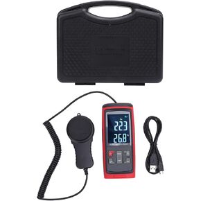 Digital Illuminance Meter Light Brightness Detector Handheld Luminous Flux Tester for Home School Office ABS Material 1000mAh Battery