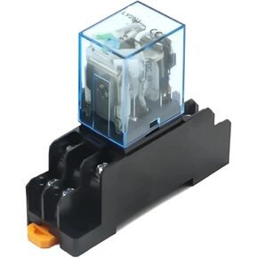 Rail Small Relay Coil Time Time Relay DC12V DC24V DC110V AC24V AC110V AC220V مع قاعدة المقبس (DC 24V)