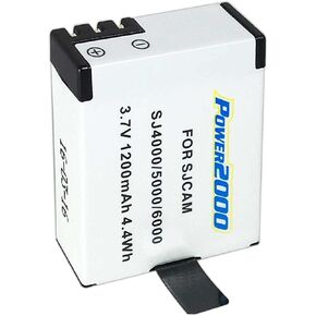 Power2000 SJCAM SJ6000 3.7V 1200 mAh Replacement Lithium Ion Battery for SJCAM